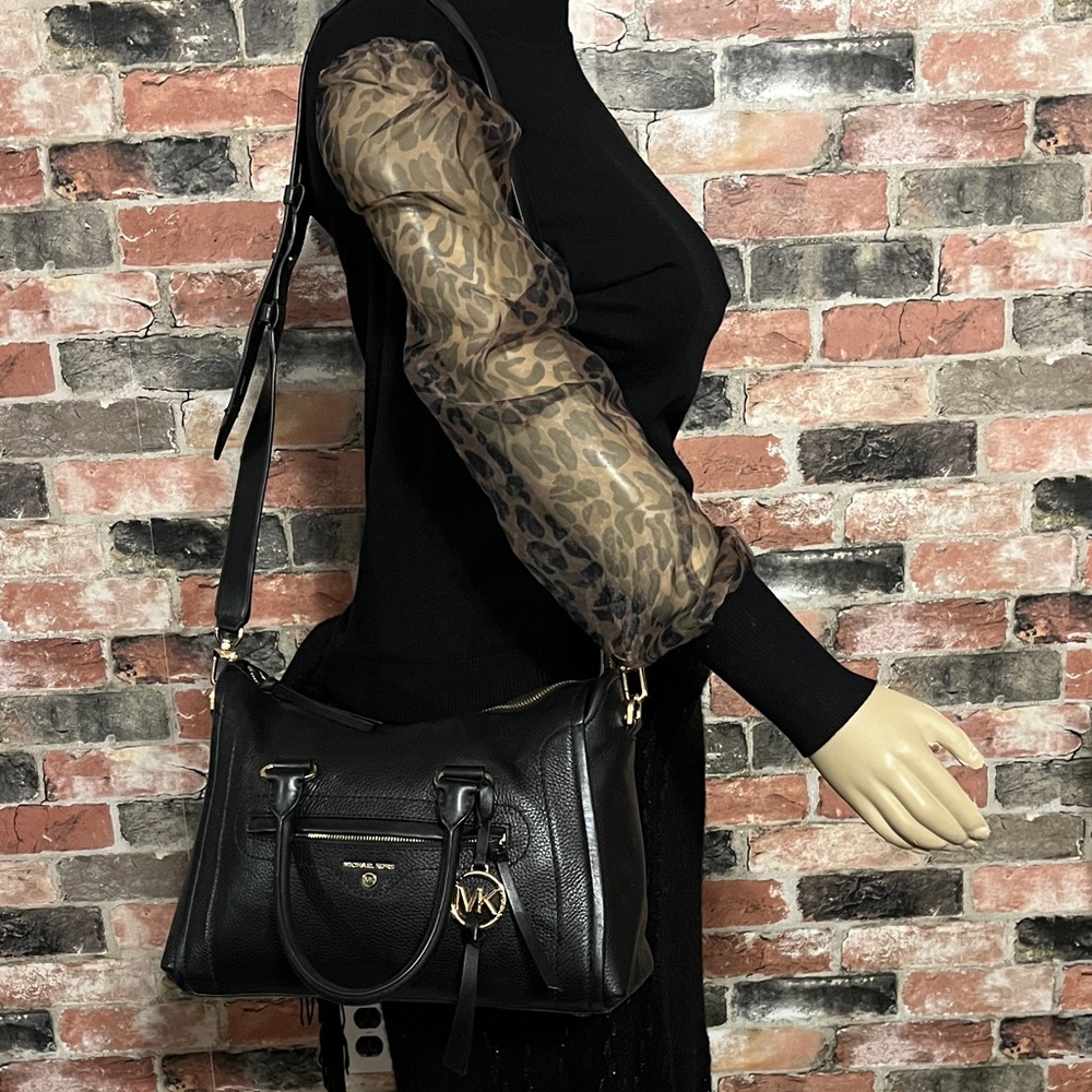 Michael Kors Black Leather Satchel